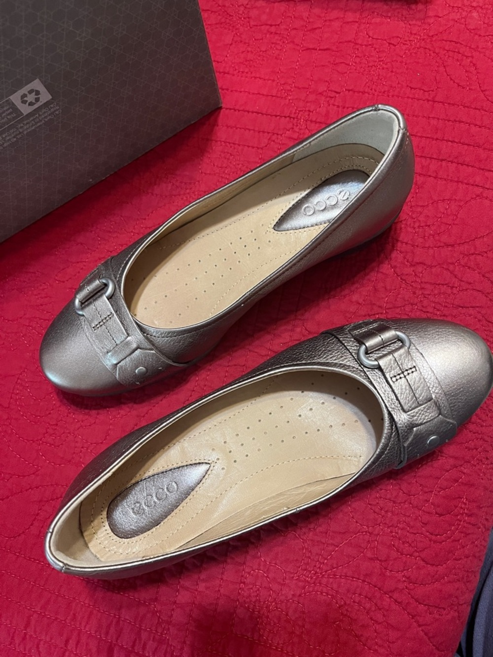 Ecco Women's Pewter with Buckle Accent